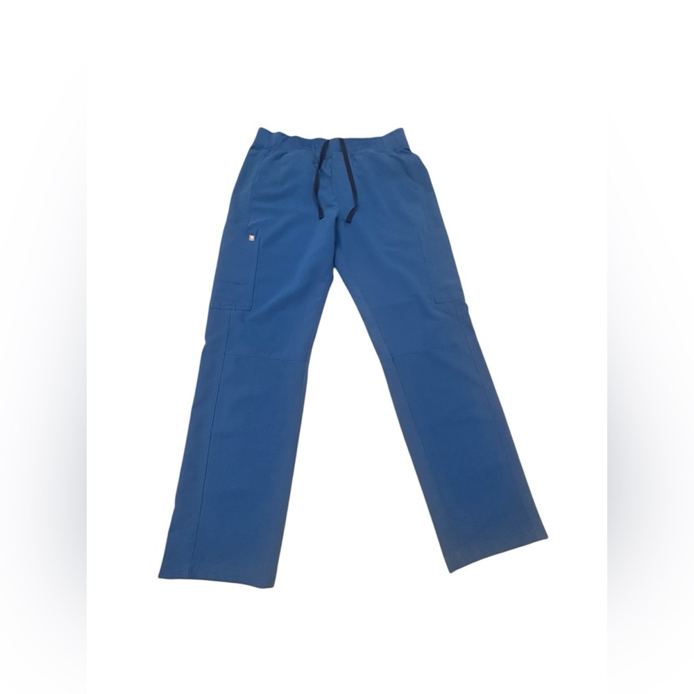 Figs Pocketed Scrub Drawstring Pants‎ in Blue Large